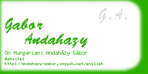 gabor andahazy business card